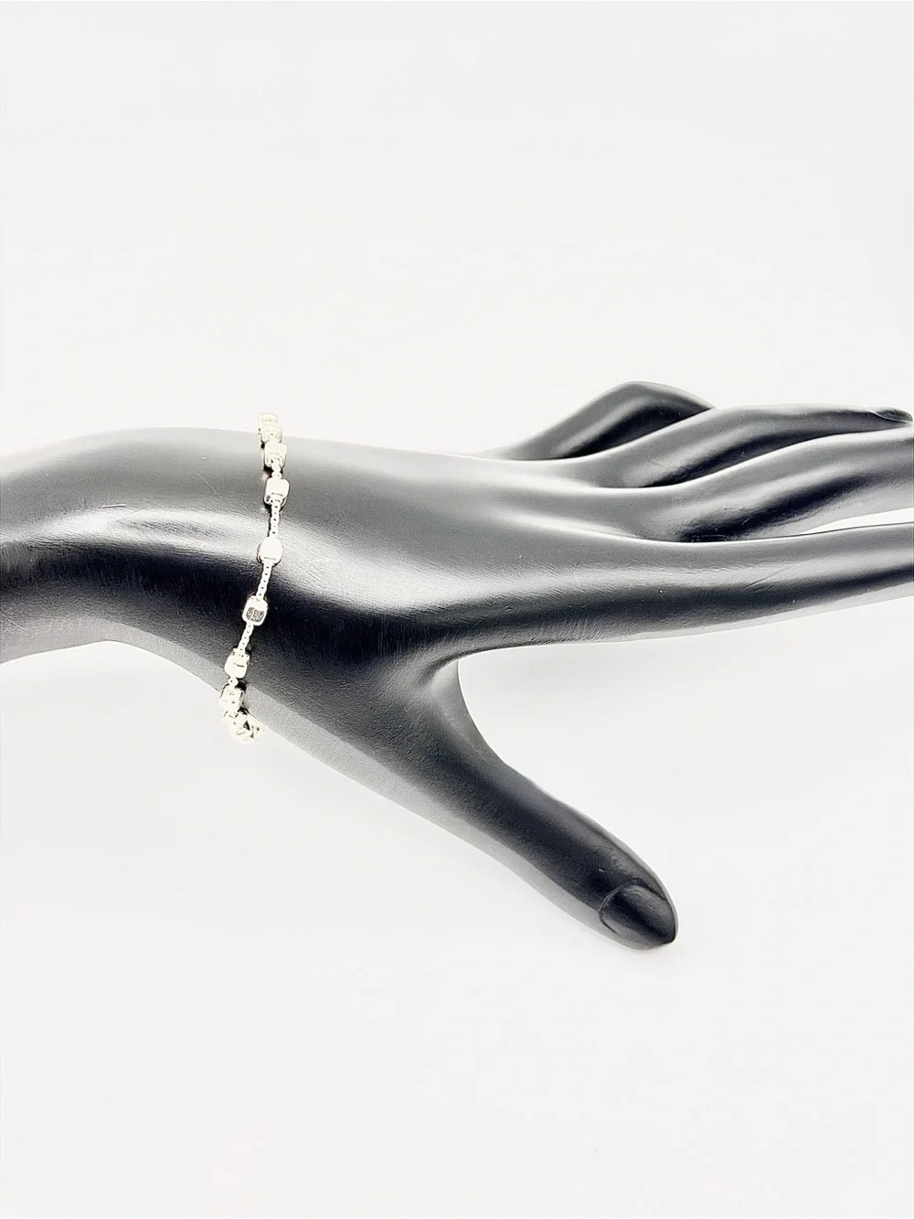 Silpada Vintage Sterling Silver Hammered Stationed Cube Chain “VENICE” Bracelet